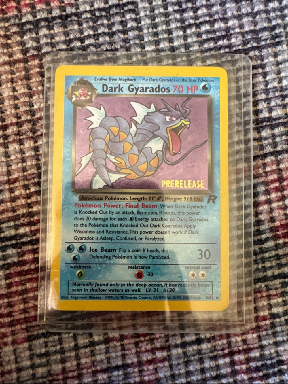 Dark Gyarados Holographic Pokémon Card - Prerelease